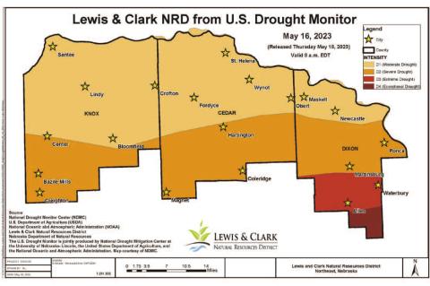 Drought Monitor gives idea of Drought conditions in NE Nebraska